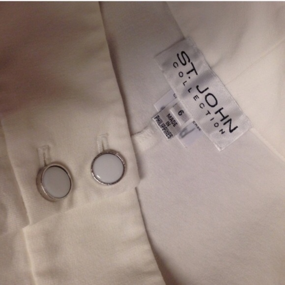 St. John collection white trousers size 6 - Picture 2 of 3