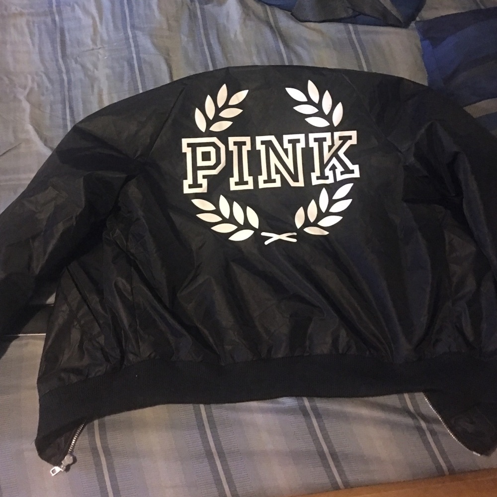 Victoria Secret PINK black bomber jacket