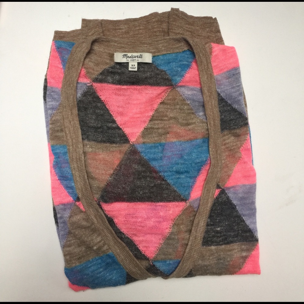 Madewell fairweather cardigan in harlequin