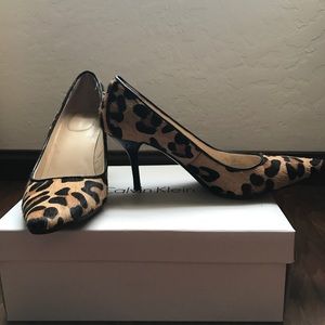 Calvin Klein leopard print heels