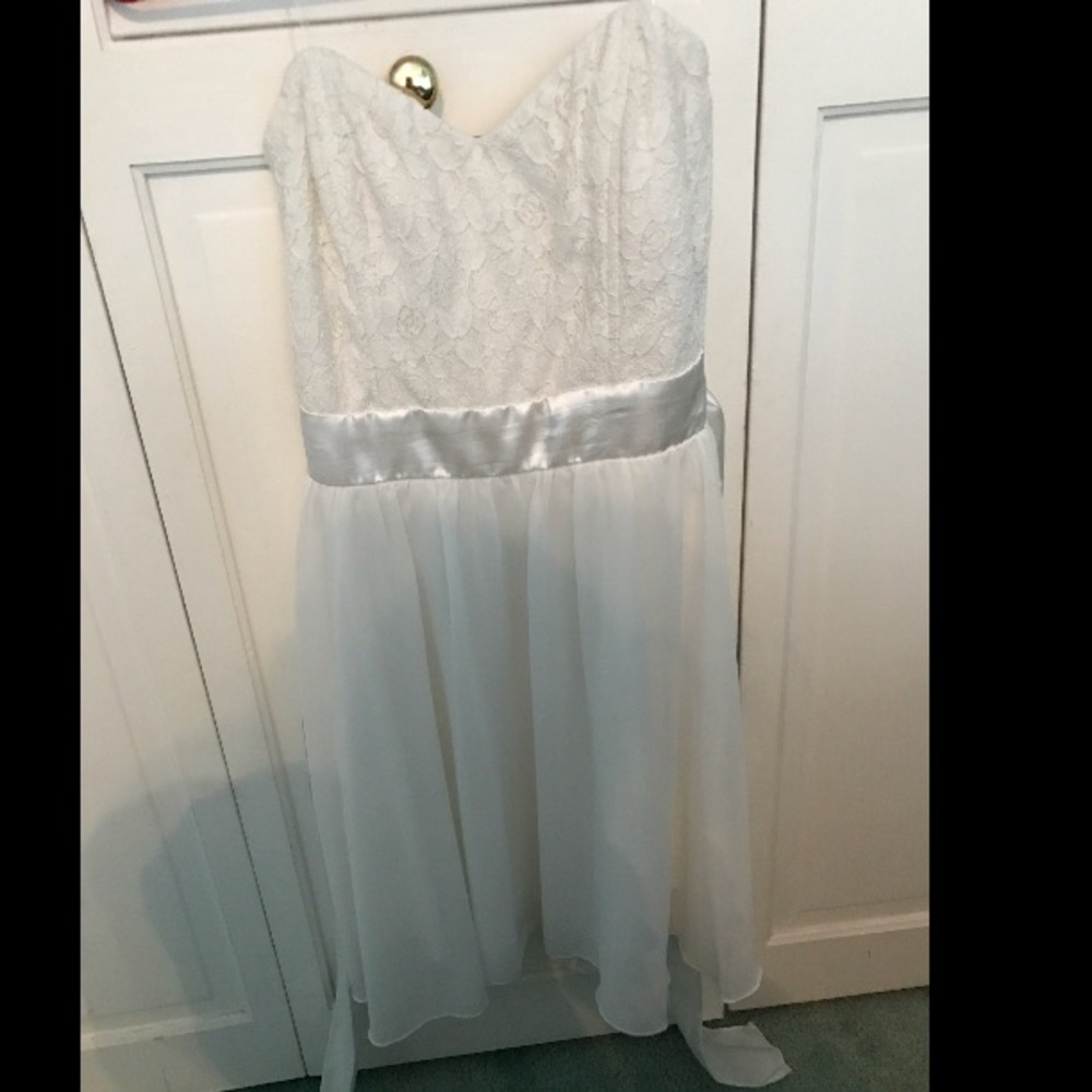Lace white formal dress by Trixxi @ Macy's