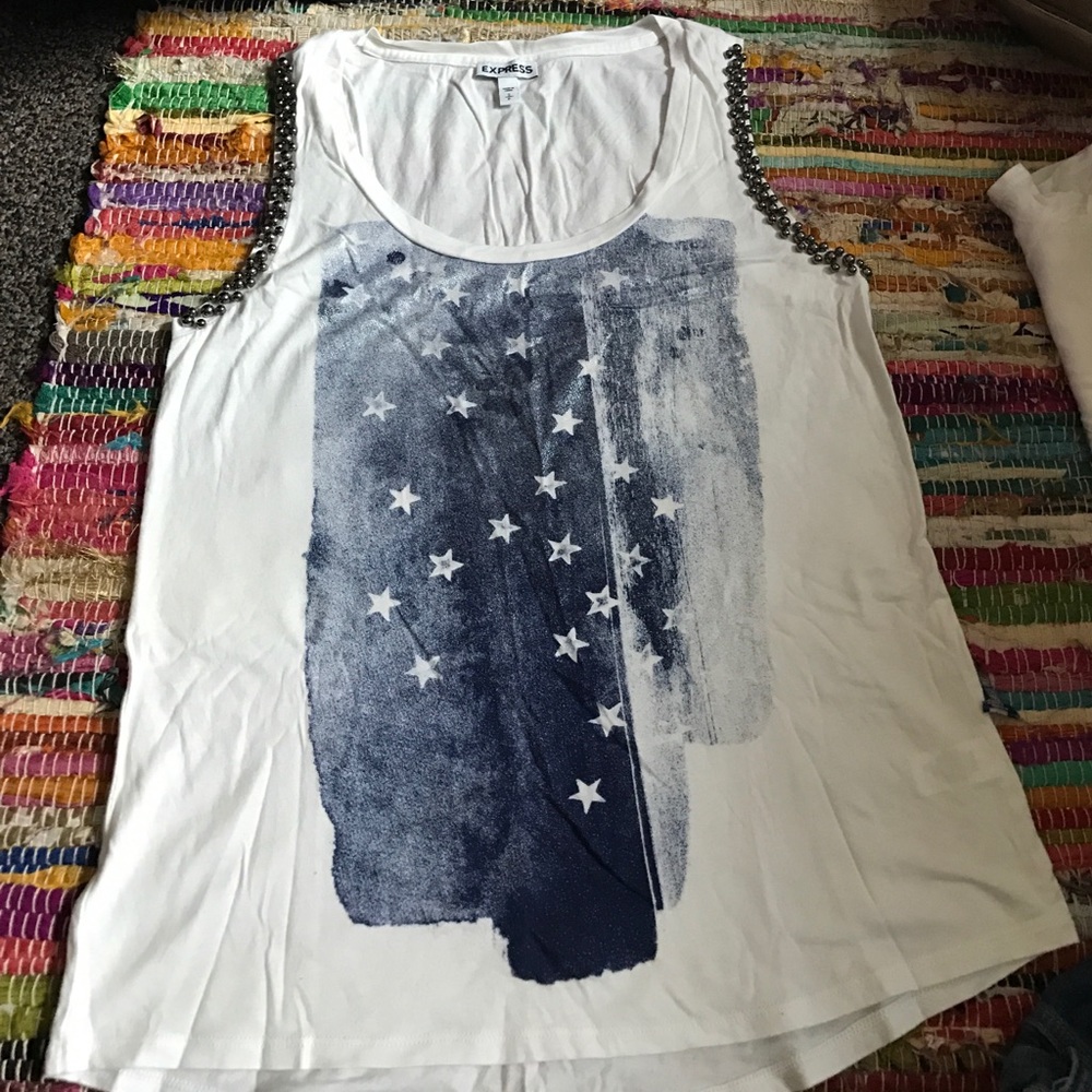 NWOT metallic Express tank top