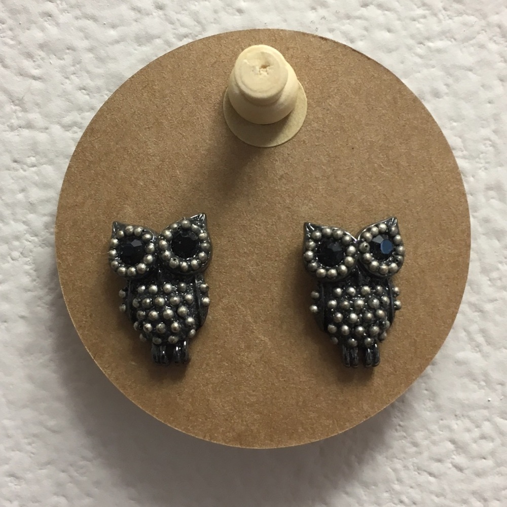 Studded Owl Earrings