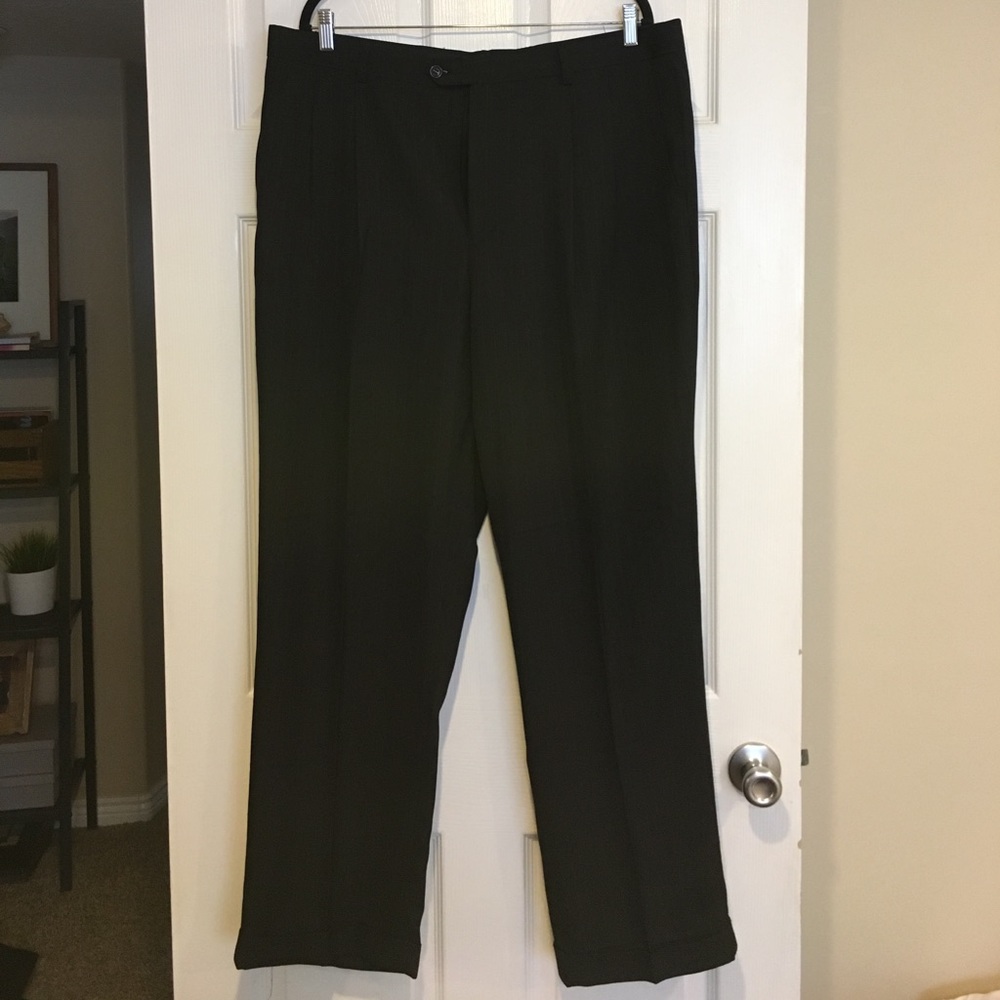 Bertucci Black Pinstripe Dress Pants