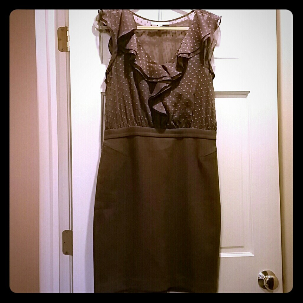 Ann Taylor Loft Mixed Material Dress