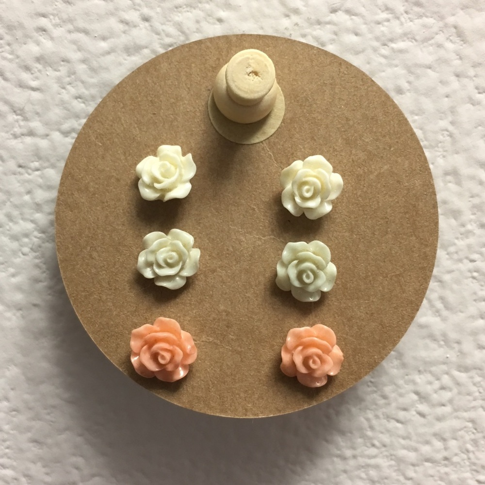 Set of 3 Floral Earrings