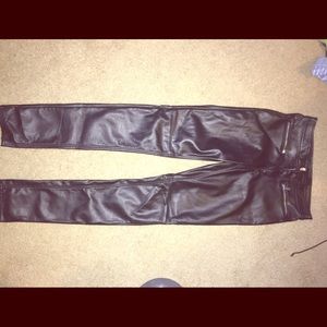 Vegan leather leggings