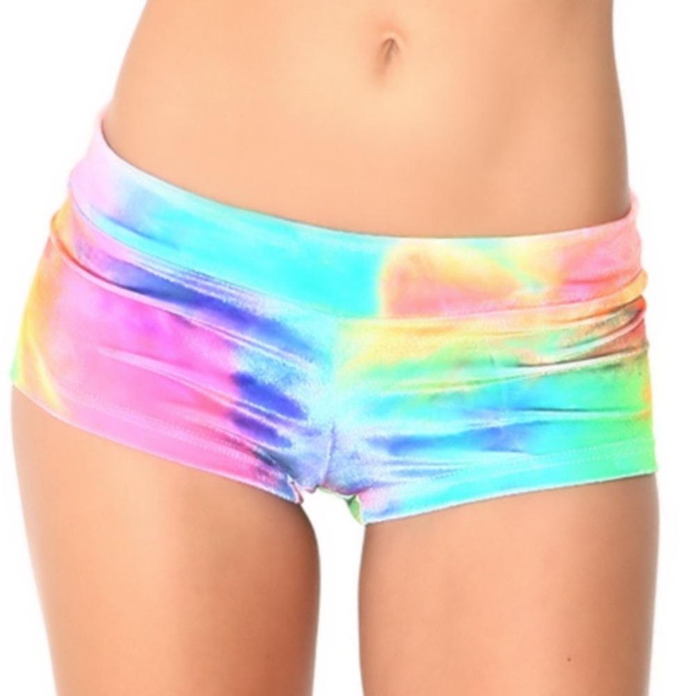 Rainbow Rave Booty Shorts