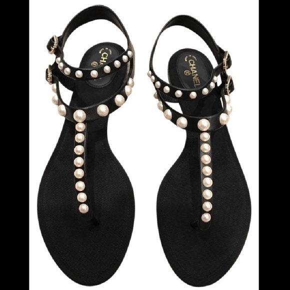 Chanel pearl ankle strap sandals - Picture 3 of 8
