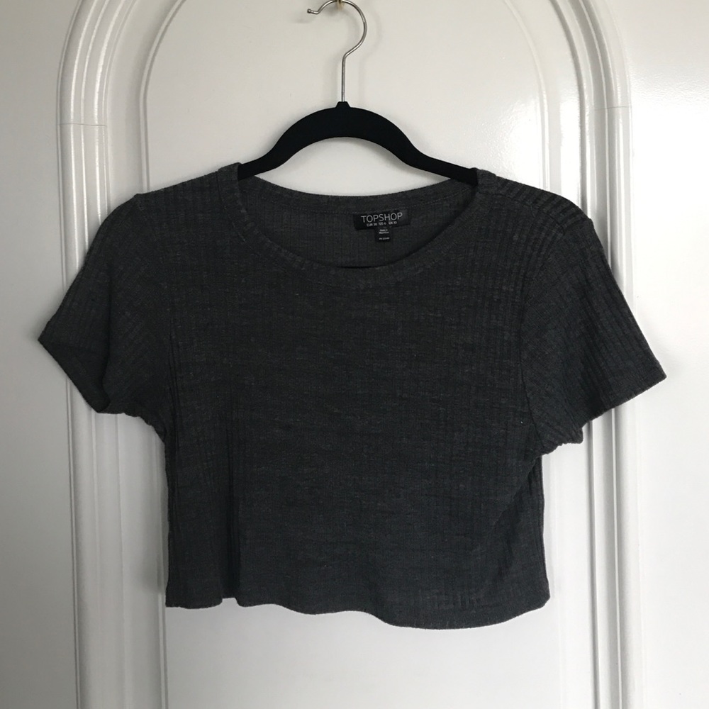 Grey Crop Top
