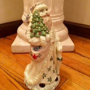 Ceramic musical Santa figurine