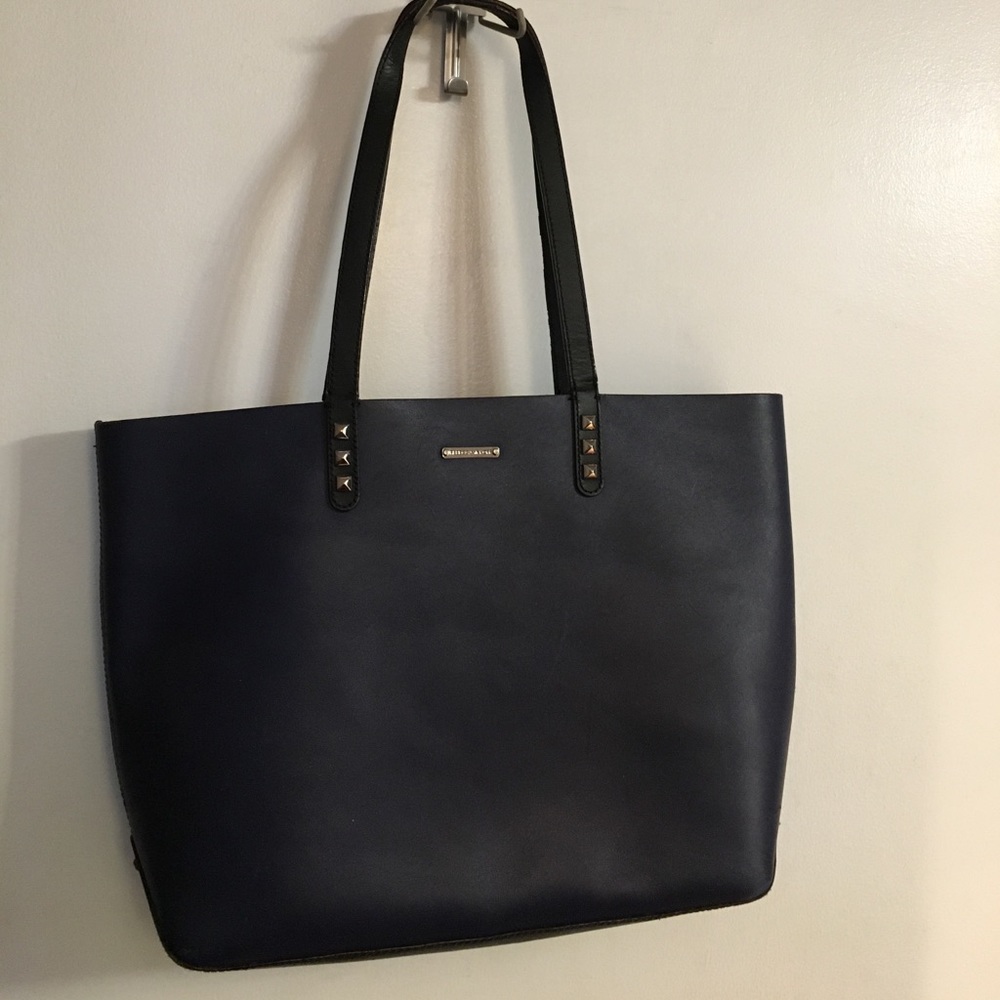 Rebecca Minkoff navy tote with stud accents