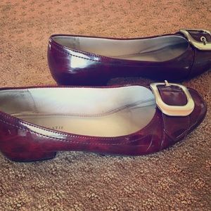 Kelly & Katie Red Patent Flat Flats + FREE GIFT