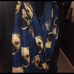 Navy Pug Scarf