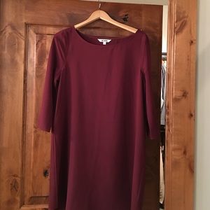 B.B. Dakota burgundy sheath dress