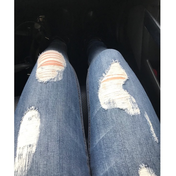 NADIA Med Wash Destroyed Denim Jeans - Picture 8 of 8