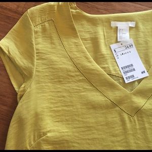 Mustard yellow H&M Blouse