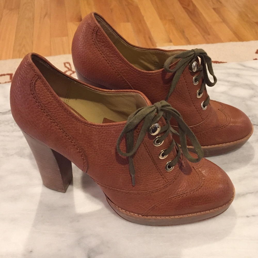Coach Leather Lace Up Shootie
