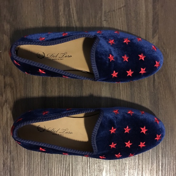 WORN ONCE: Del Toro Seeing Stars Velvet Slippers 8 display picture 2
