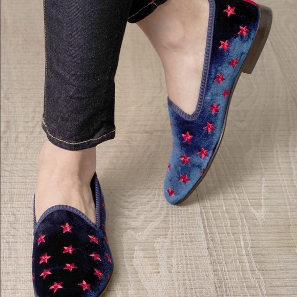 WORN ONCE: Del Toro Seeing Stars Velvet Slippers 8 display picture 1