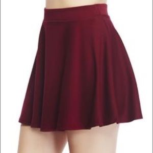 Wet Seal Maroon Skater Skirt