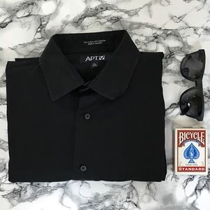 Slim Fit Black Dress Shirt