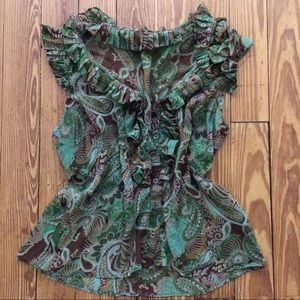 🌺 FREE with any purchase🌺 Ruffled sheer tank