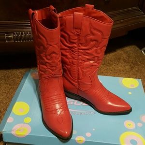 Soda Red Cowboys Boots