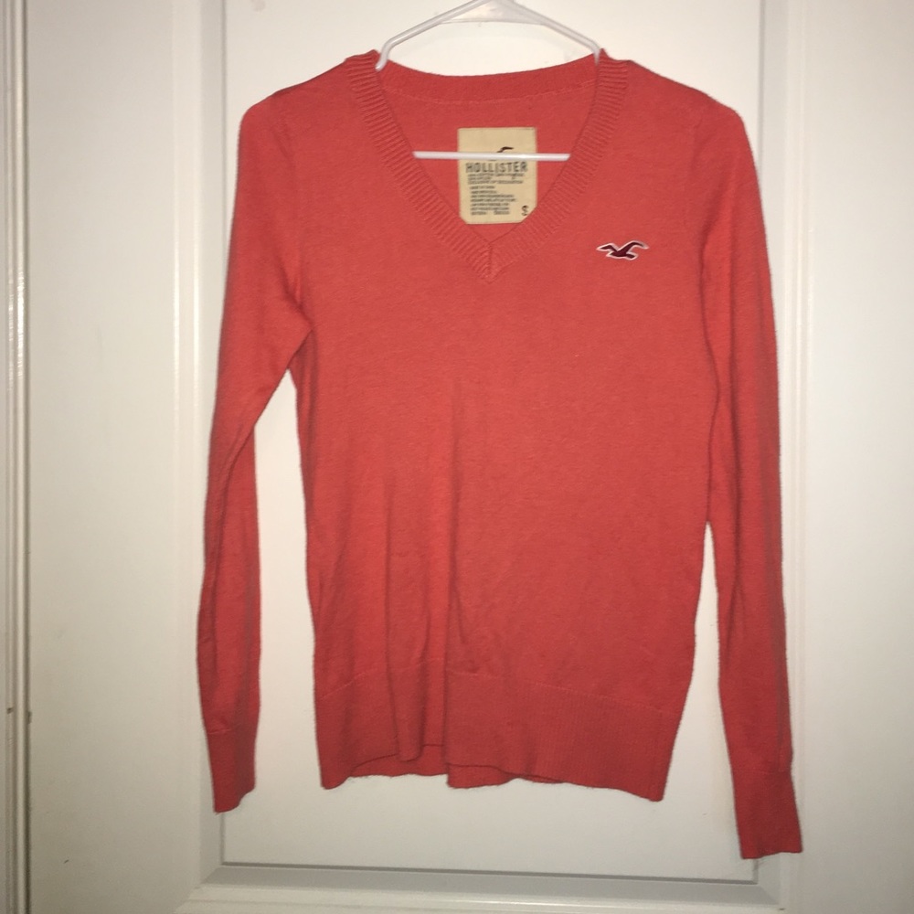 Hollister coral sweater