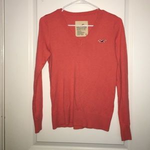 Hollister coral sweater