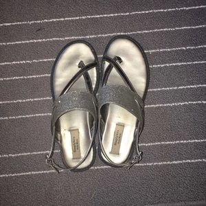 Silver sandals