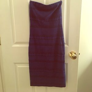 XXS Never worn blue and black Bebe tube dress