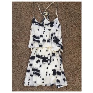 Francesca' s Black and White Summer Dress