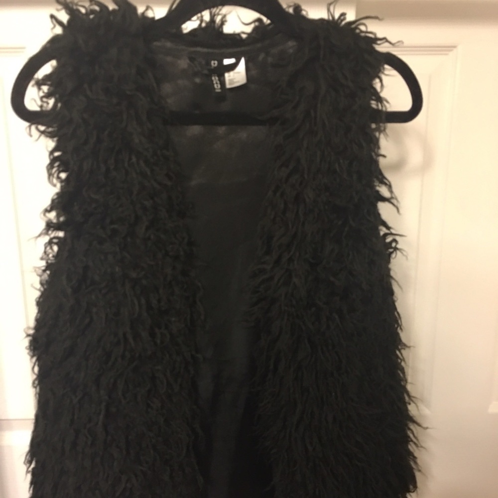 Faux furry vest