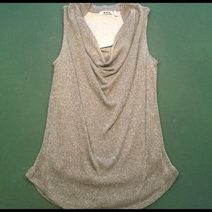 Sleeveless cowl neck sweater