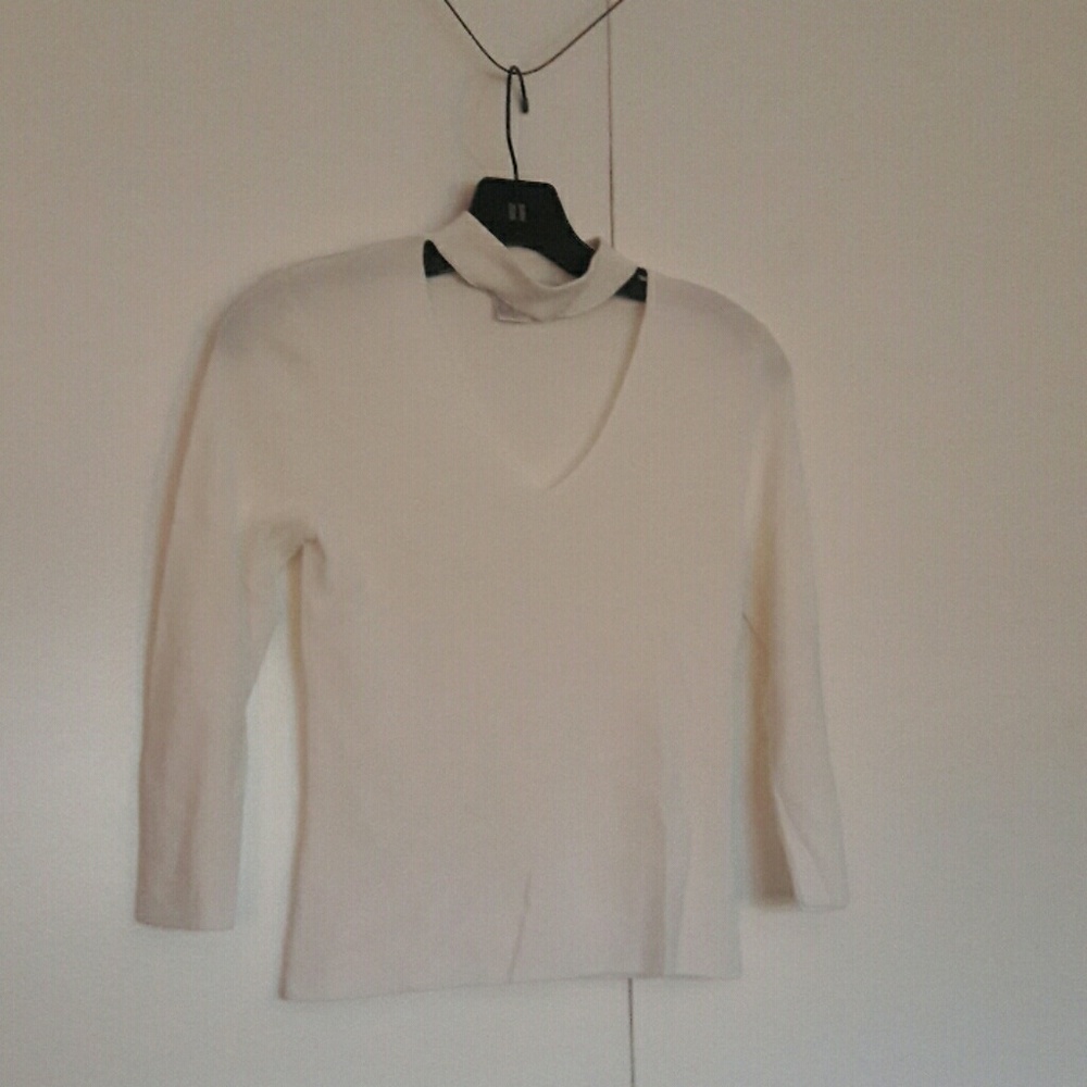 The White House rayon blend white top