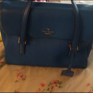 Cobalt blue leather Kate spade bag