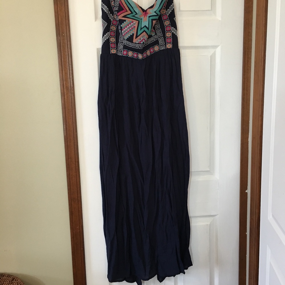 Maurice's Strapless Navy Maxi Dress