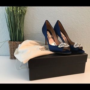 Badgley Mischka sapphire high heels