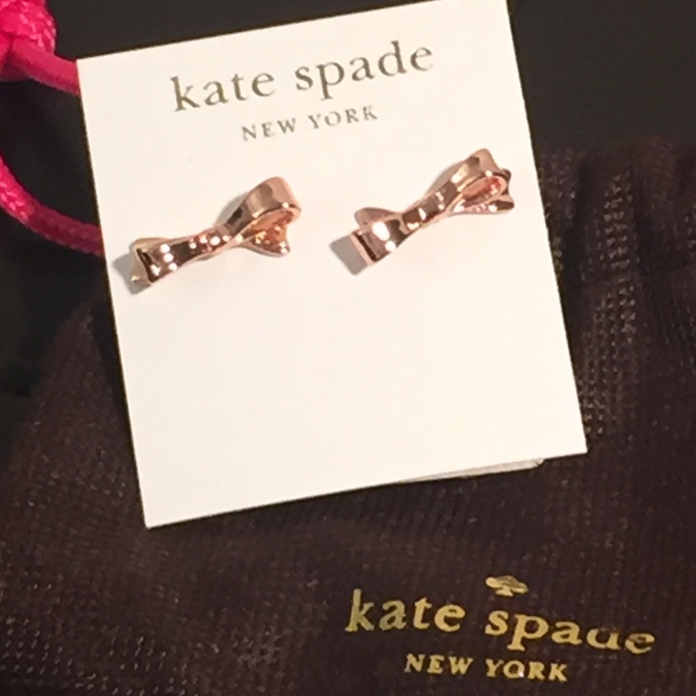 Kate Spade Rose Gold Bow Earrings
