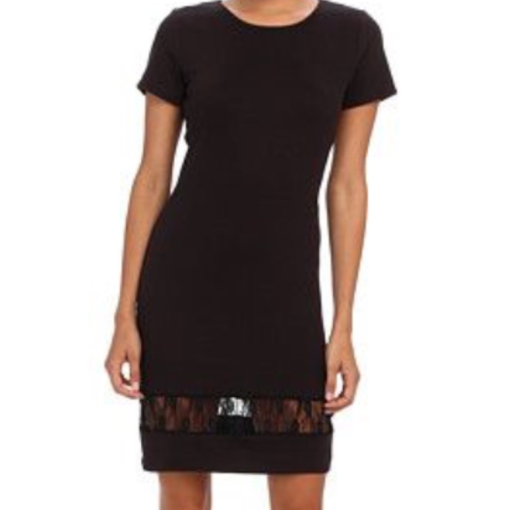 Short sleeve black dress