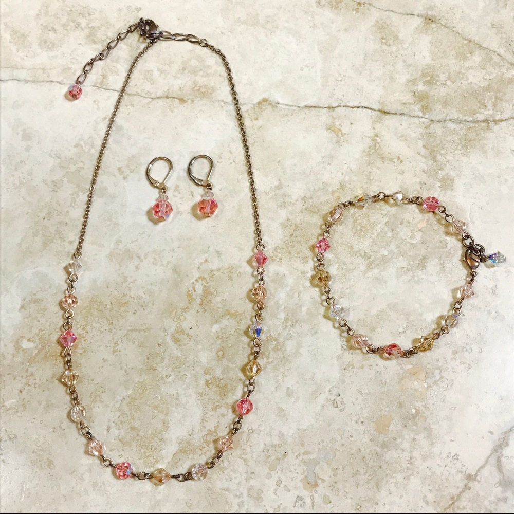 Swarovski Elements Pink Crystal Set - image 1