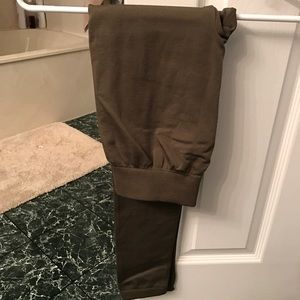Olive fleece lined leggings