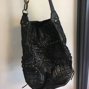 Cleobella black leather Bucket bag
