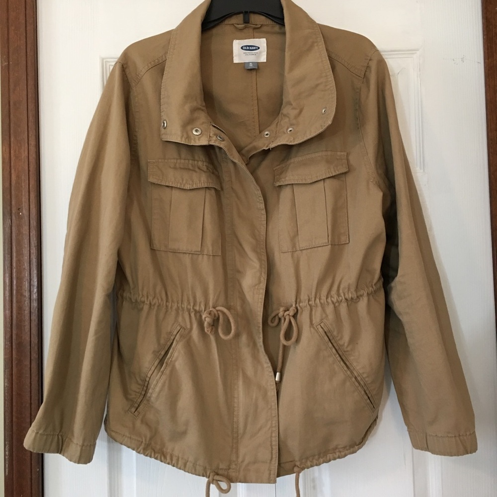 Tan Khaki Utility Light Jacket
