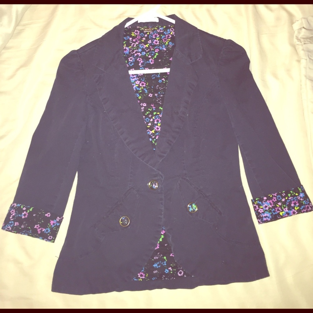 Blue Cotton Blazer