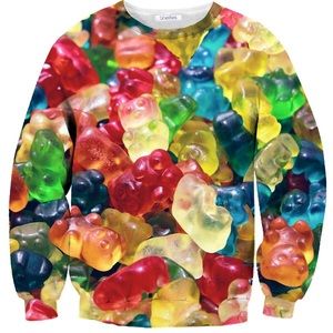 Shelfies gummy bear sweater. Original print.