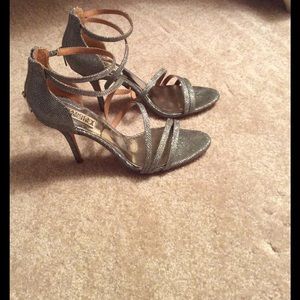 Badgley Mischka Landmark Open-Toe Canvas Sandals
