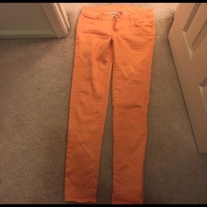 Orange stretch skinny jeans - size 11