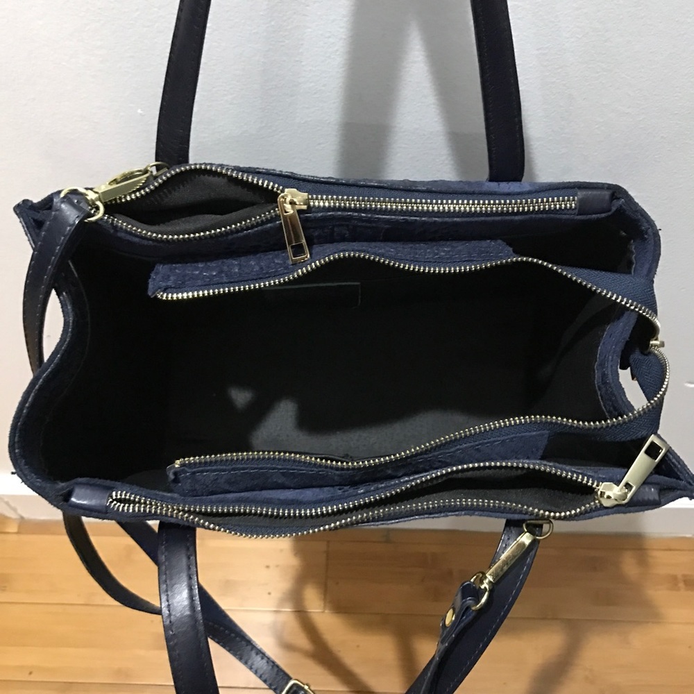 Italian leather handmade shoulder bag - Picture 3 of 4